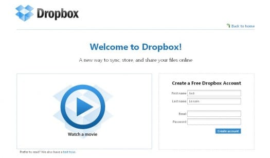 dropboxcreateaccount