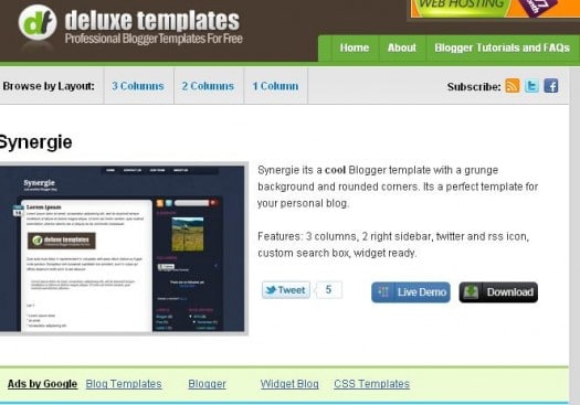 Des templates pour Blogger