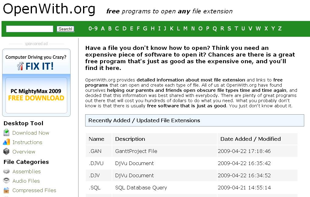 comment ouvrir tous les fichiers