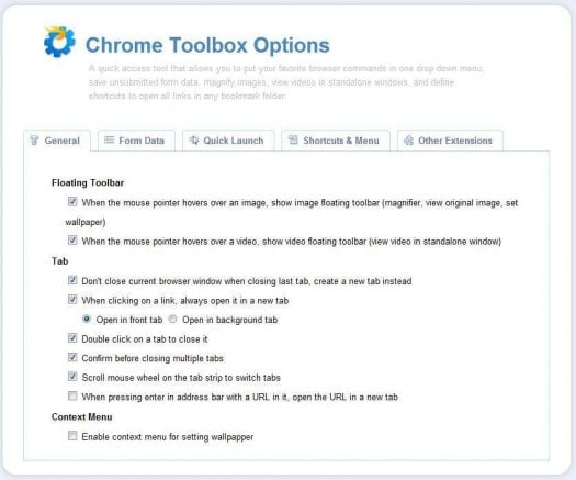 chrome-toolbox-options chrome-toolbox-options
