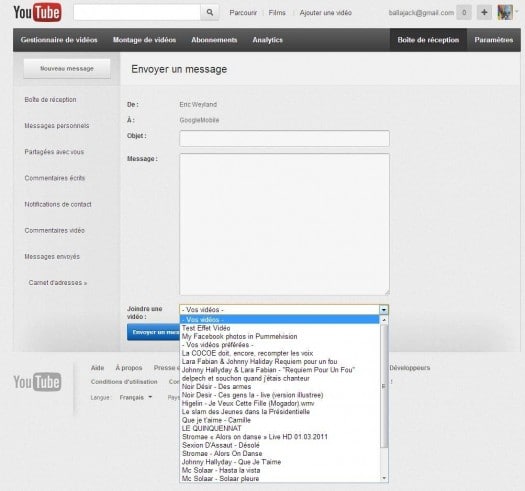 youtube-envoi-message-video