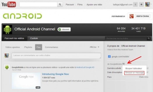 youtube-envoyer-message