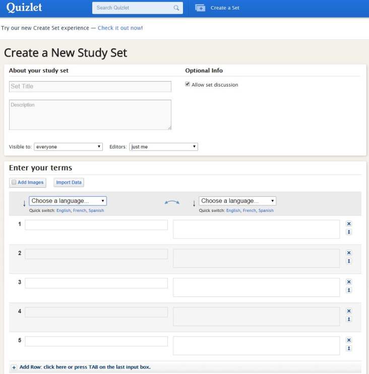 quizlet-liste