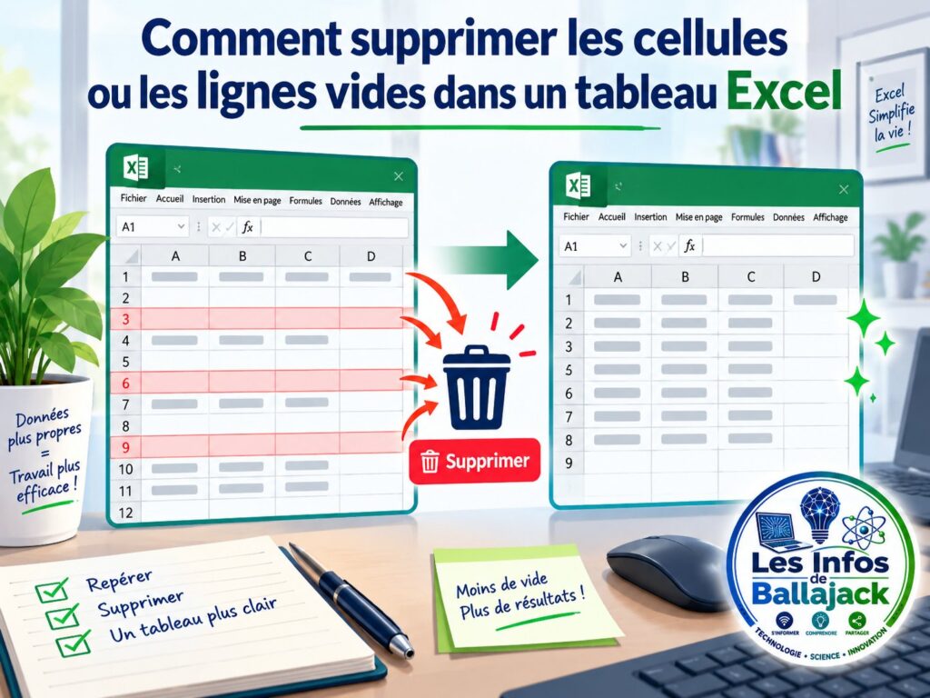 supprimer lignes vides Excel