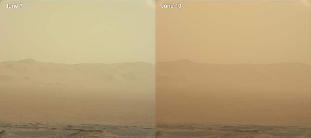 tempête sur Mars