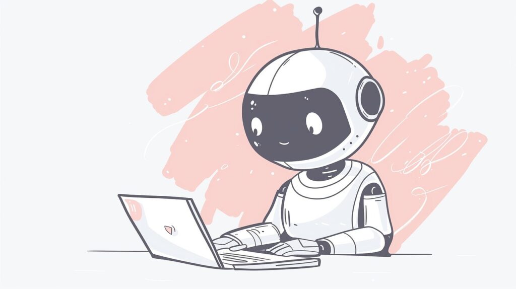 un robot qui écrit