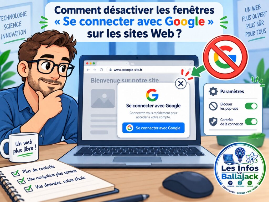 désactiver la fenêtre se connecter avec Google